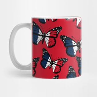 Vintage France Butterfly Moth Stand with France |  Bastille Day National Celebration Mug